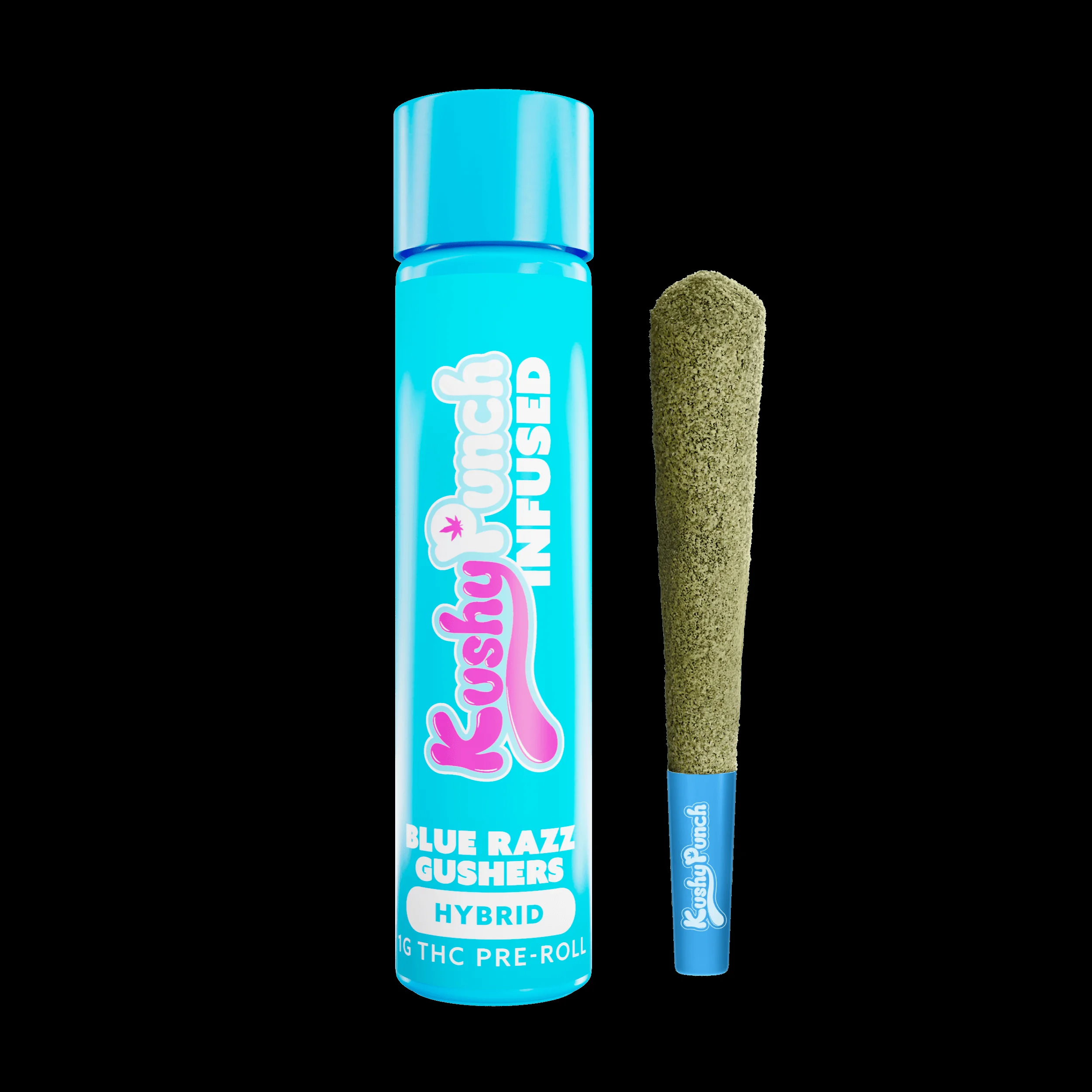 KUSHY PUNCH 1g Blue Razz Gushers Infused Preroll | Premium Cannabis at Rolla KUSHY PUNCH 1g Blue Razz Gushers Infused Preroll | Premium Cannabis at Rolla