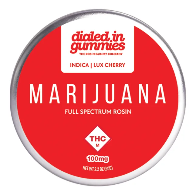 DIALED IN GUMMIES 100mg Lux Cherry Rosin Gummies | Premium