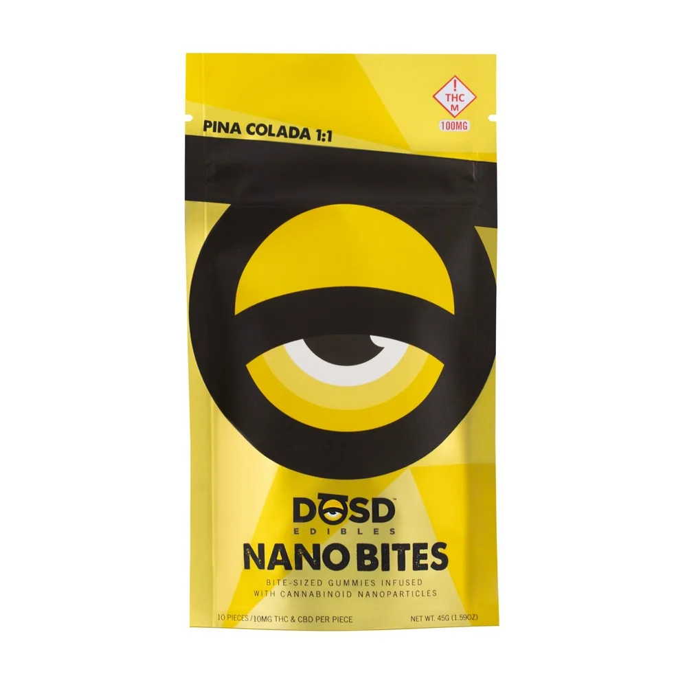 DOSD Pina Colada | (100mg) Fast Acting Gummies | 1:1 (thc:cbd