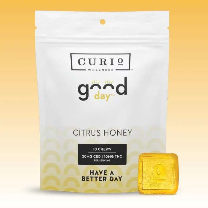 CURIO WELLNESS 100mg Citrus Honey 2:1 (cbd:thc) Good Day Chews