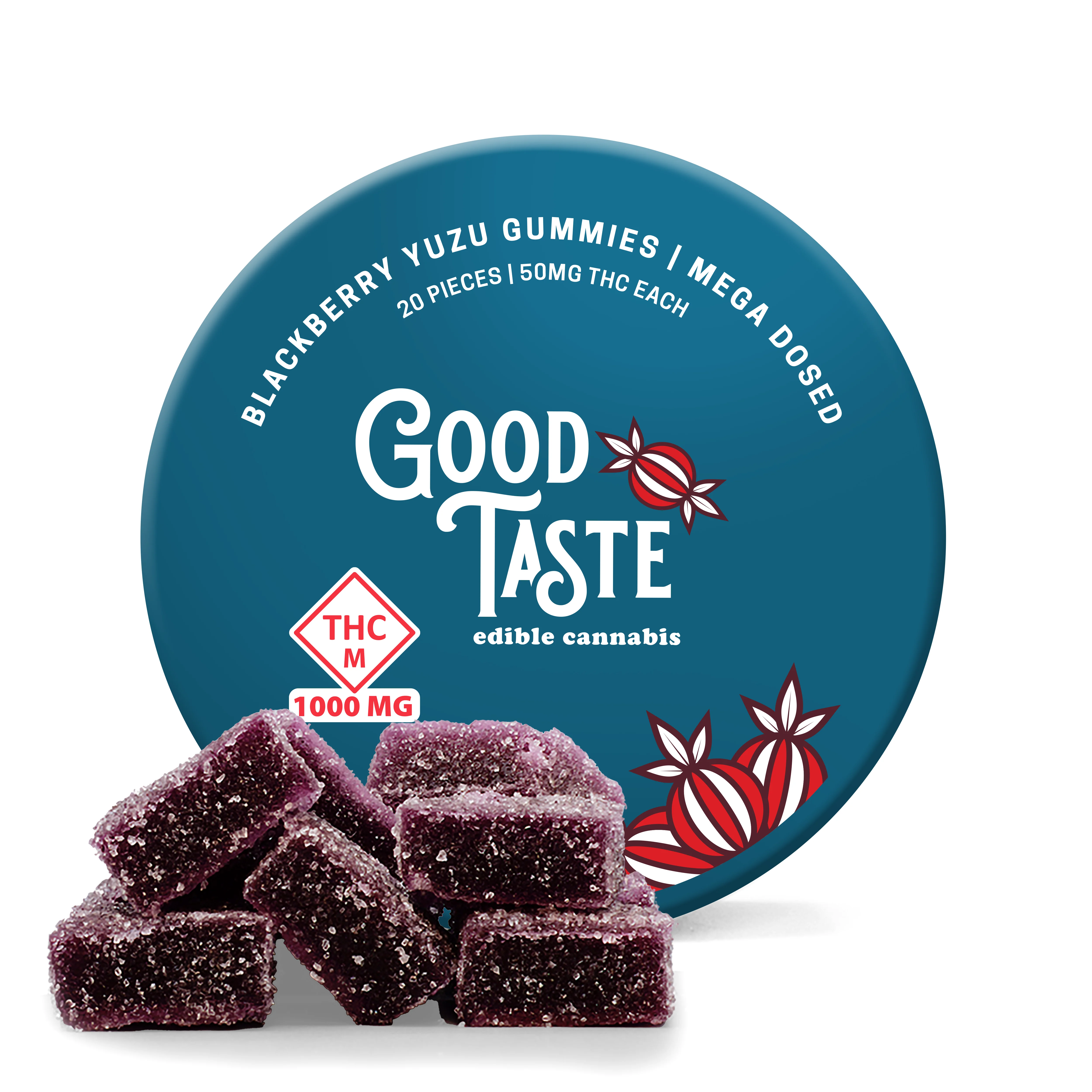 GOOD TASTE 1000mg Blackberry Yuzu High Potency Gummies | Premium
