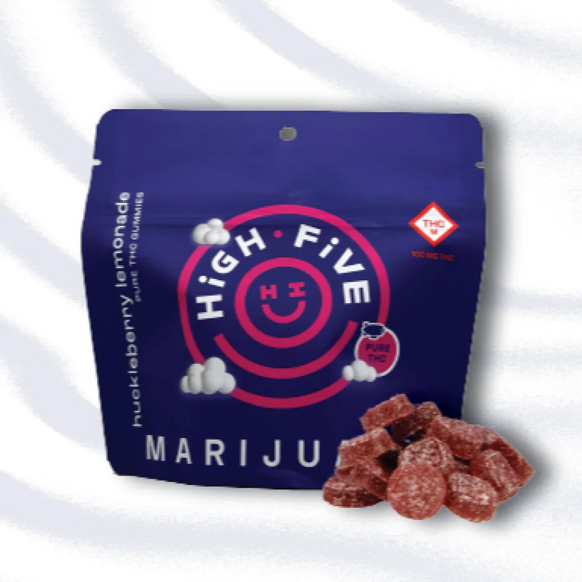 あめ　7BOX HIGH FIVE High Five 82mg Huckleberry Lemonade Gummies | Premium