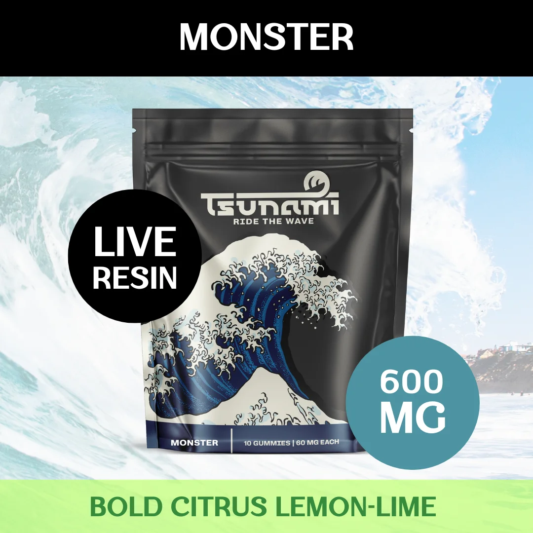 TSUNAMI CANNA 600mg Monster Live Resin Gummies | Premium Cannabis