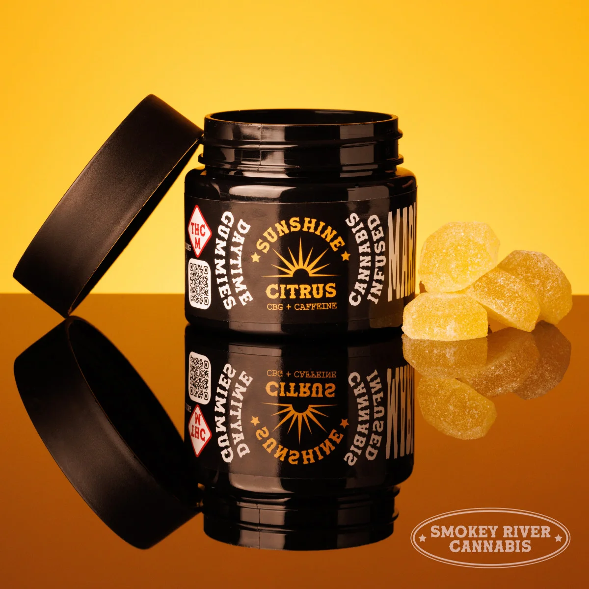 SMOKEY RIVER CANNABIS 100mg Sunshine Citrus With Cbg + Caffeine