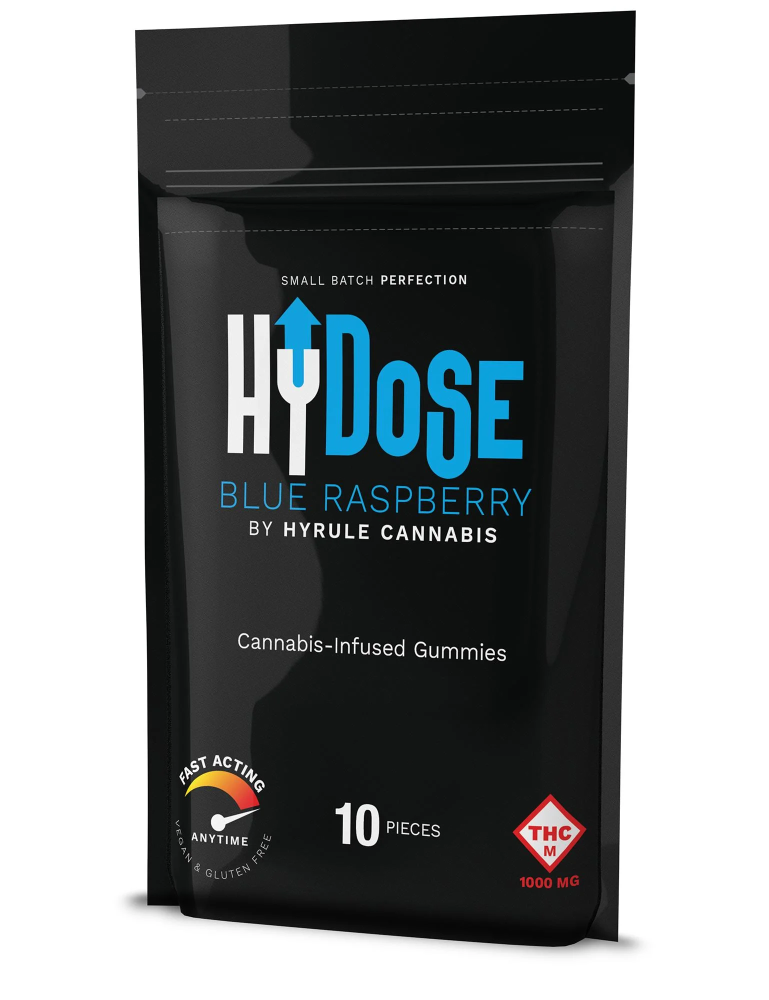 HYRULE CANNABIS 1000mg Blue Raspberry Hydose Gummies | Premium