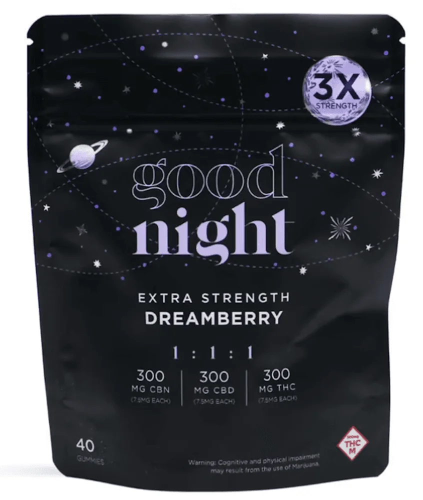 GOODNIGHT 300mg Dreamberry 1:1:1 (thc:cbd:cbn) Extra Strength