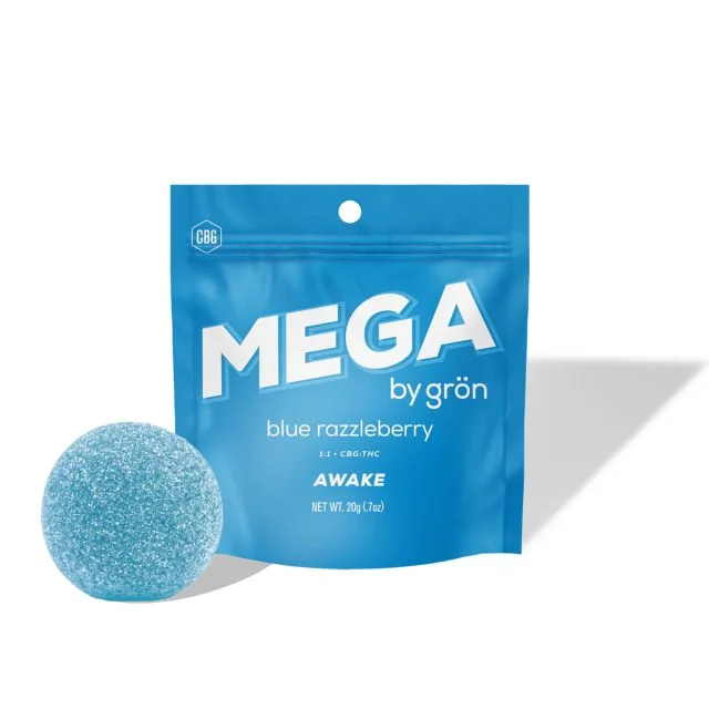 GRON 100mg Blue Razzleberry 1:1 (thc:cbg) Daytime Mega Pearl