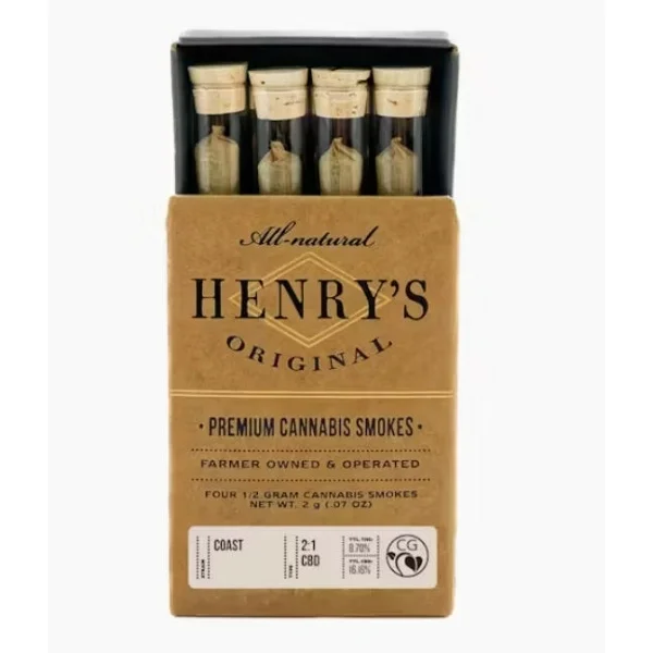 Coast - Cbd Prerolls (2:1 Cbd:thc) (4pk)