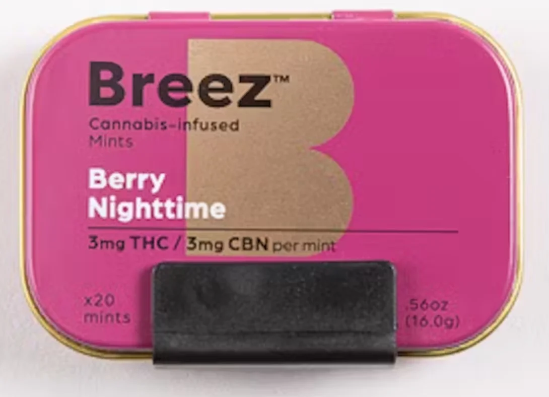 Berry Nighttime Mint Tins (60 Mg Thc + 60 Mg Cbn)