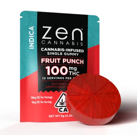 Fruit Punch Indica Gummy Single 100mg Fruit Punch Indica Gummy Single 100mg
