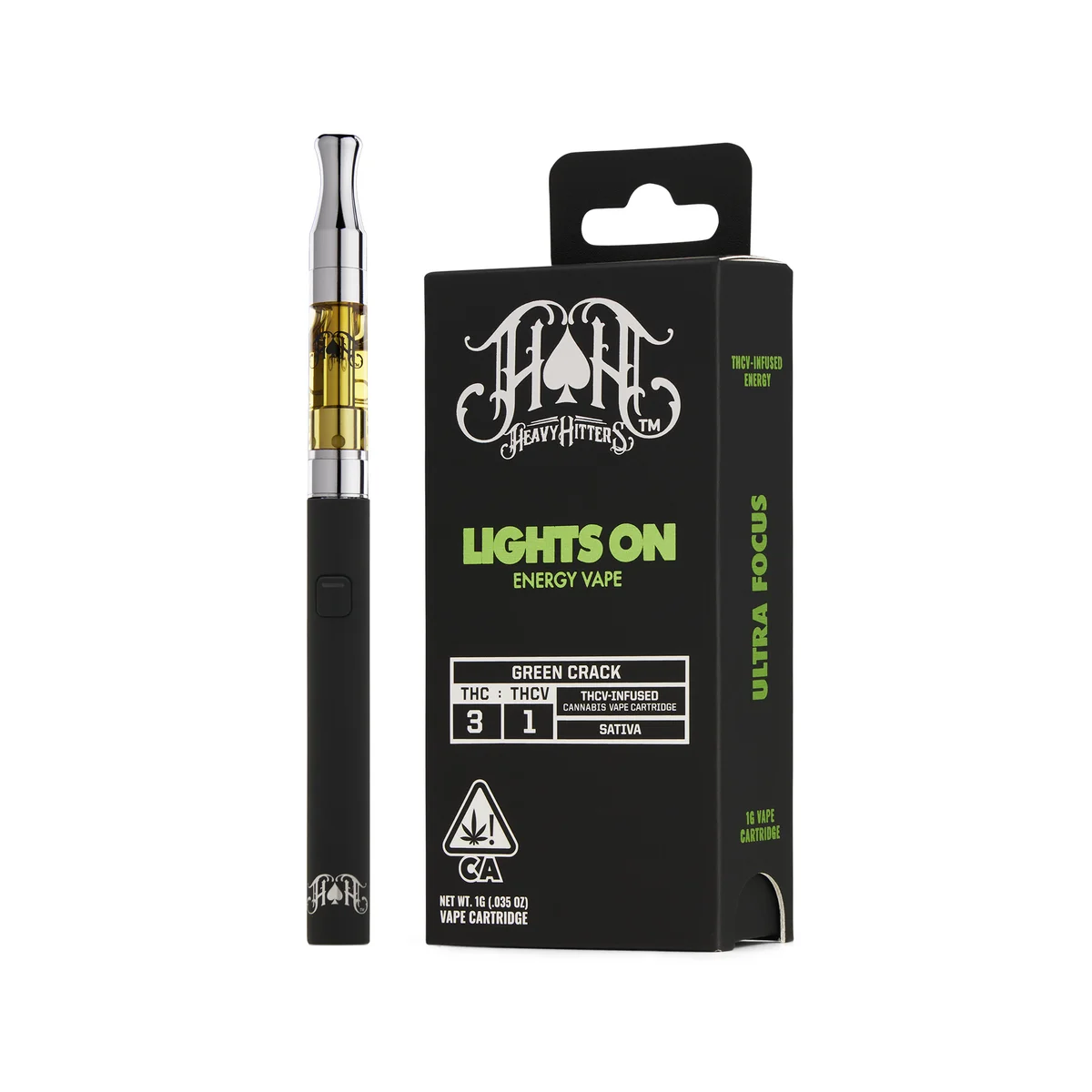 Green Crack | Sativa - Lights On Thcv Energy - 1g Vape Cartridge Green Crack | Sativa - Lights On Thcv Energy - 1g Vape Cartridge