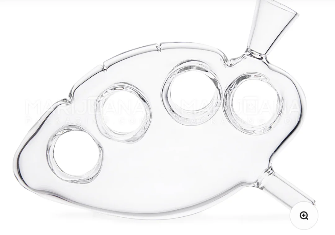 Knuckle Duster Hand Pipe W/ Bowl 4.5in Long-glass-clear 86660 Knuckle Duster Hand Pipe W/ Bowl 4.5in Long-glass-clear 86660