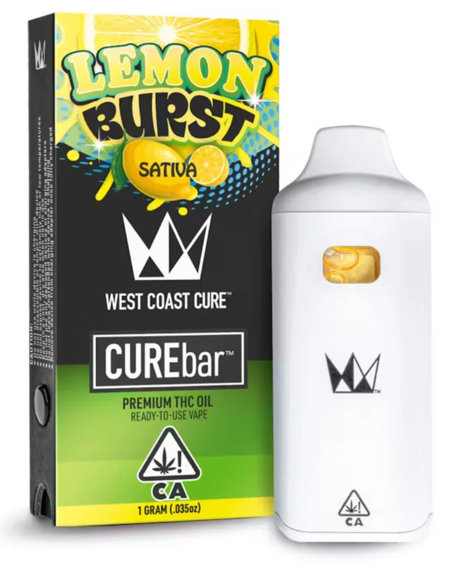 Lemon Burst 1g Disposable Curebar Lemon Burst 1g Disposable Curebar