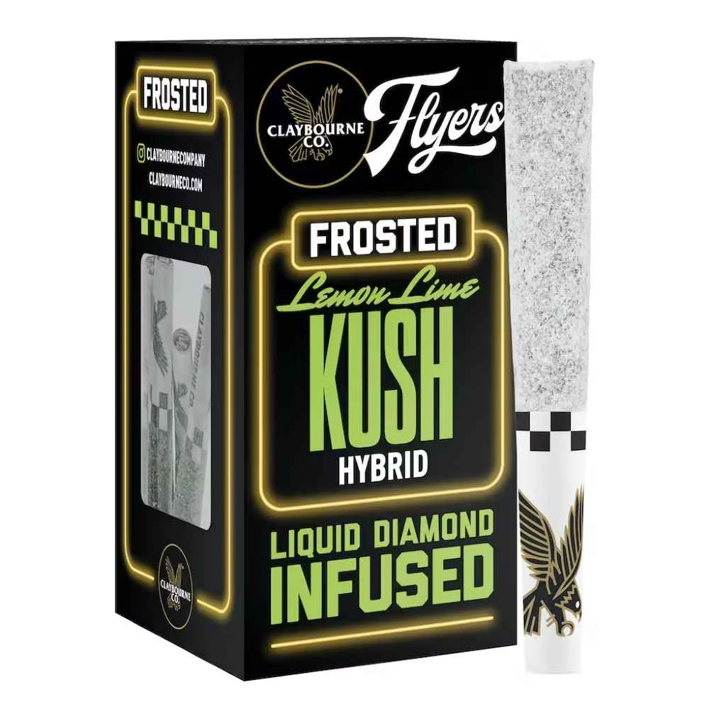 Lemon Lime Kush Pre-roll Infused Frosted Flyers .5g 5 Pack