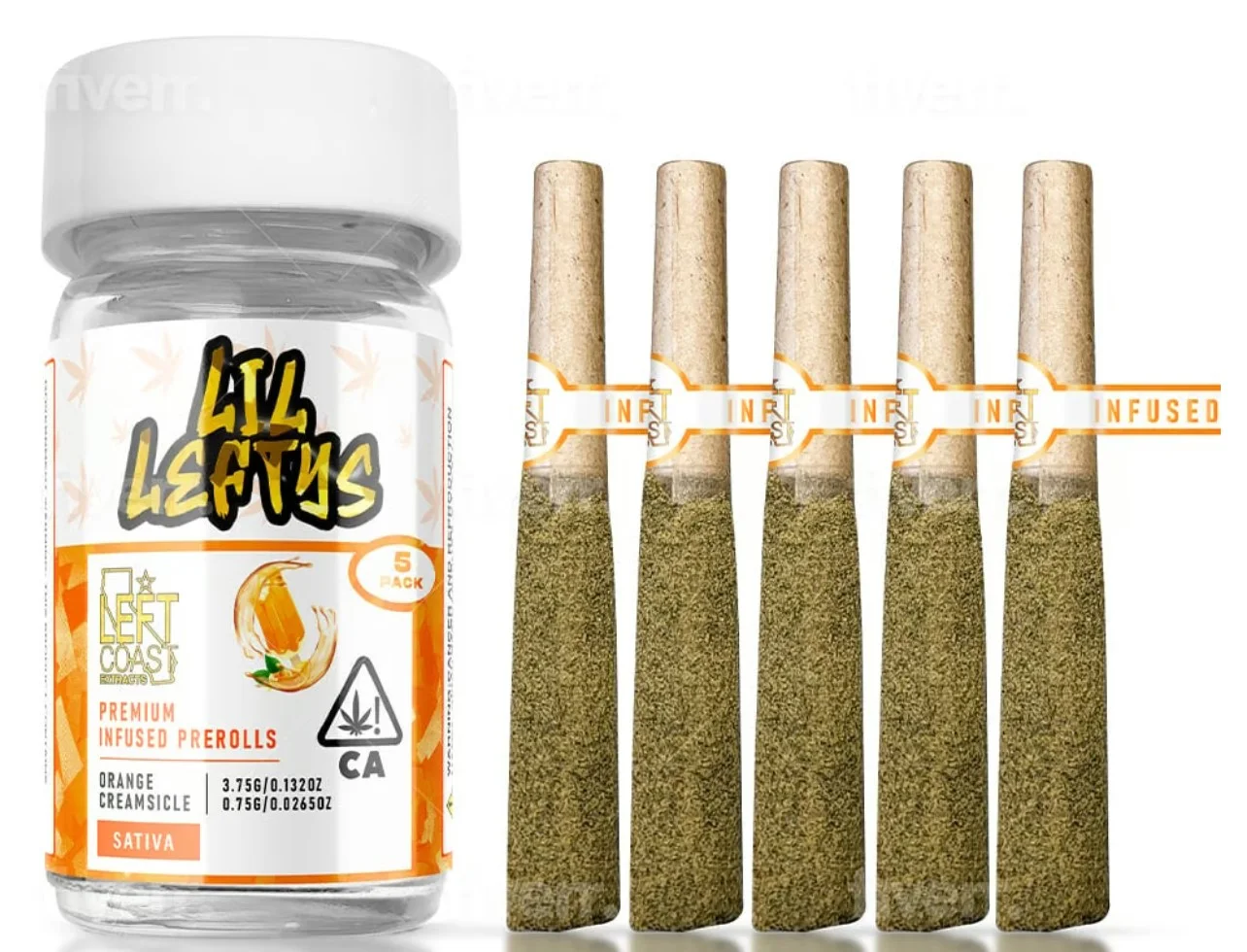 Orange Creamsicle 3.75g Jar Infused Pre-roll 5pk