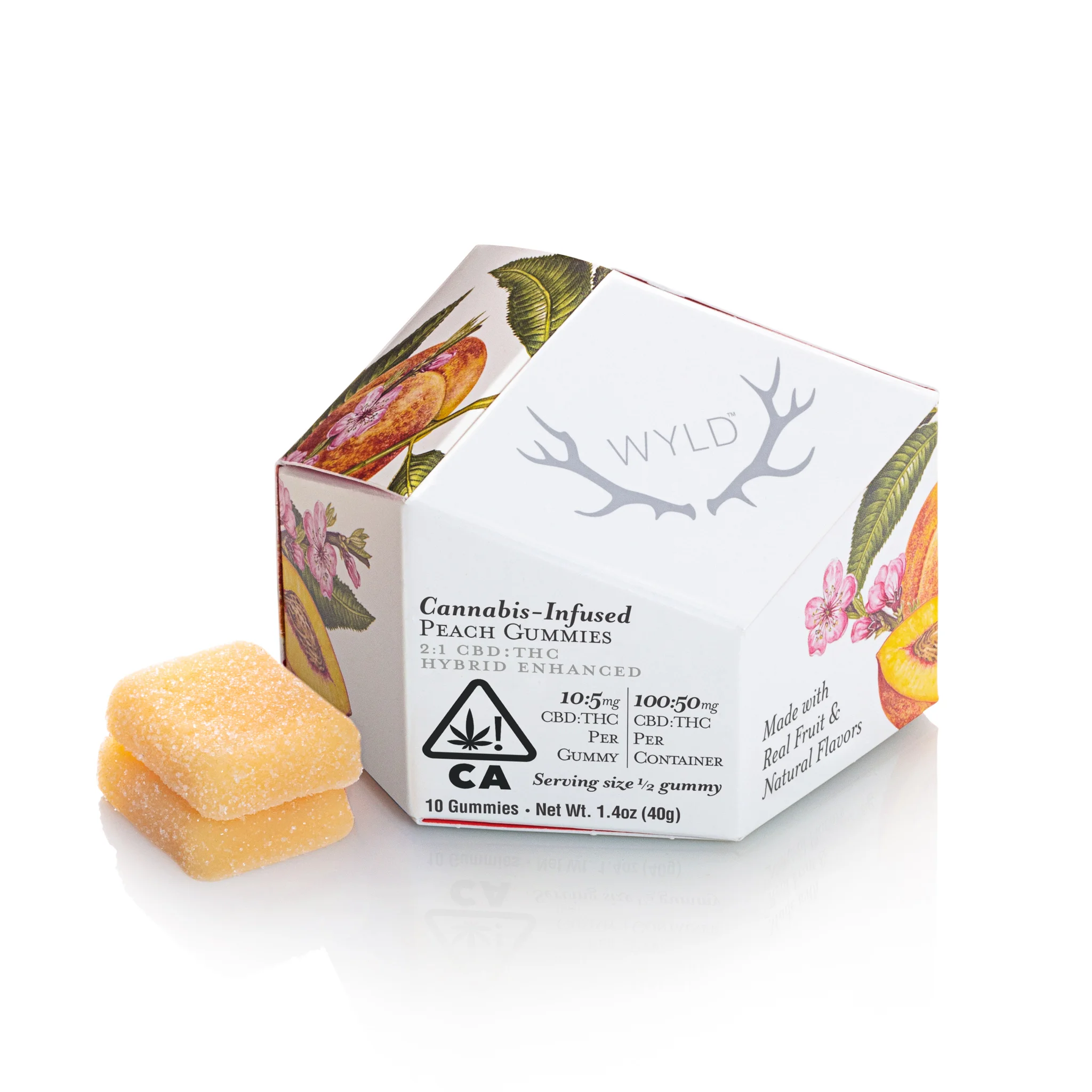 Peach 2:1 Cbd:thc Gummies