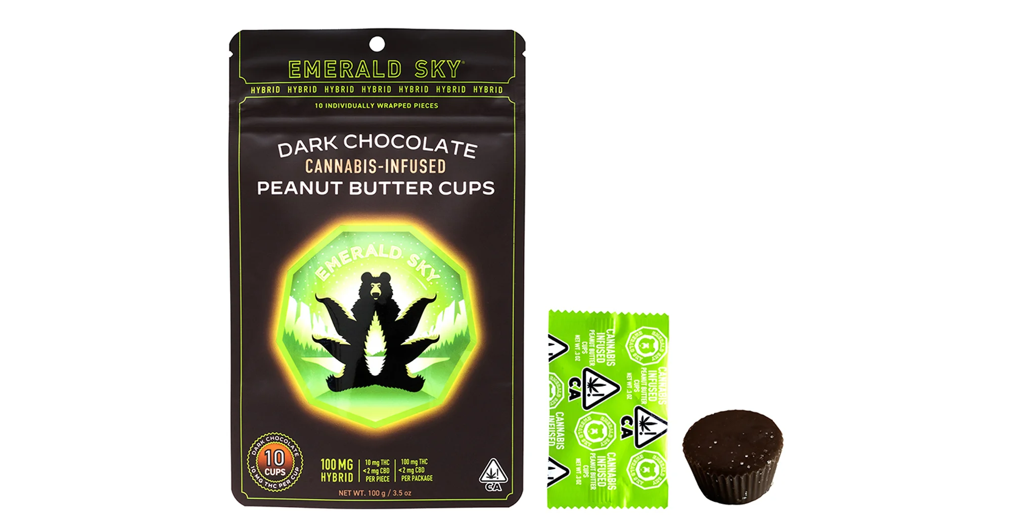 Peanut Butter Cups 100mg Dark Chocolate 10pk