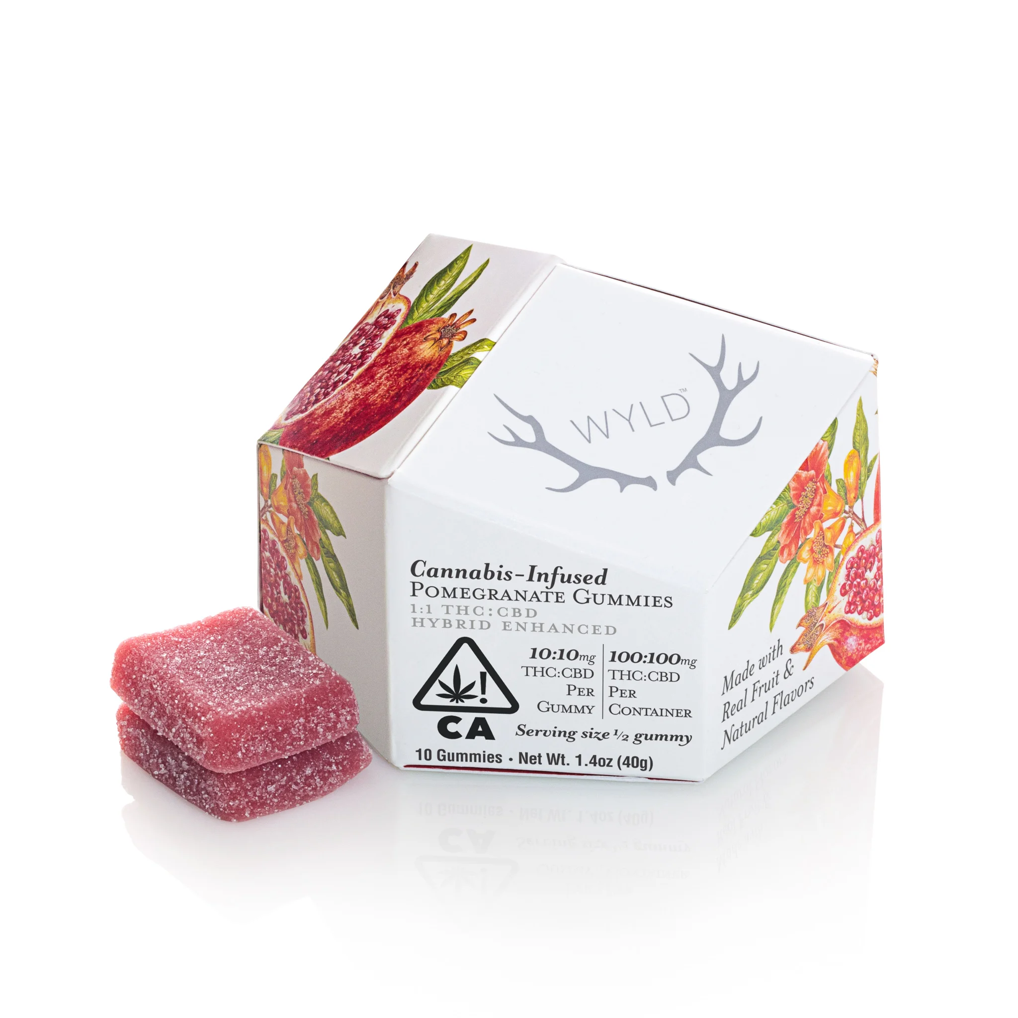 Pomegranate 1:1 Cbd + Hybrid Enhanced Gummies