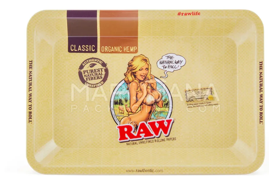 Raw Girl Mini Metal Rolling Tray 716165 284376