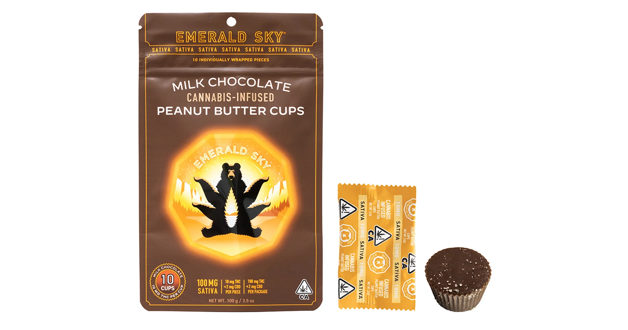 Sativa Peanut Butter Cups Milk Chocolate Emerald Sky