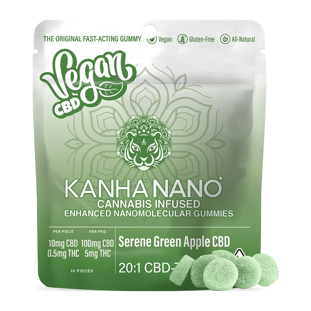 Serene Green Apple Vegan Gummy 20:1 Cbd:thc