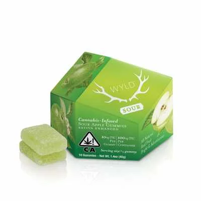 Sour Apple Sativa Gummies 100mg