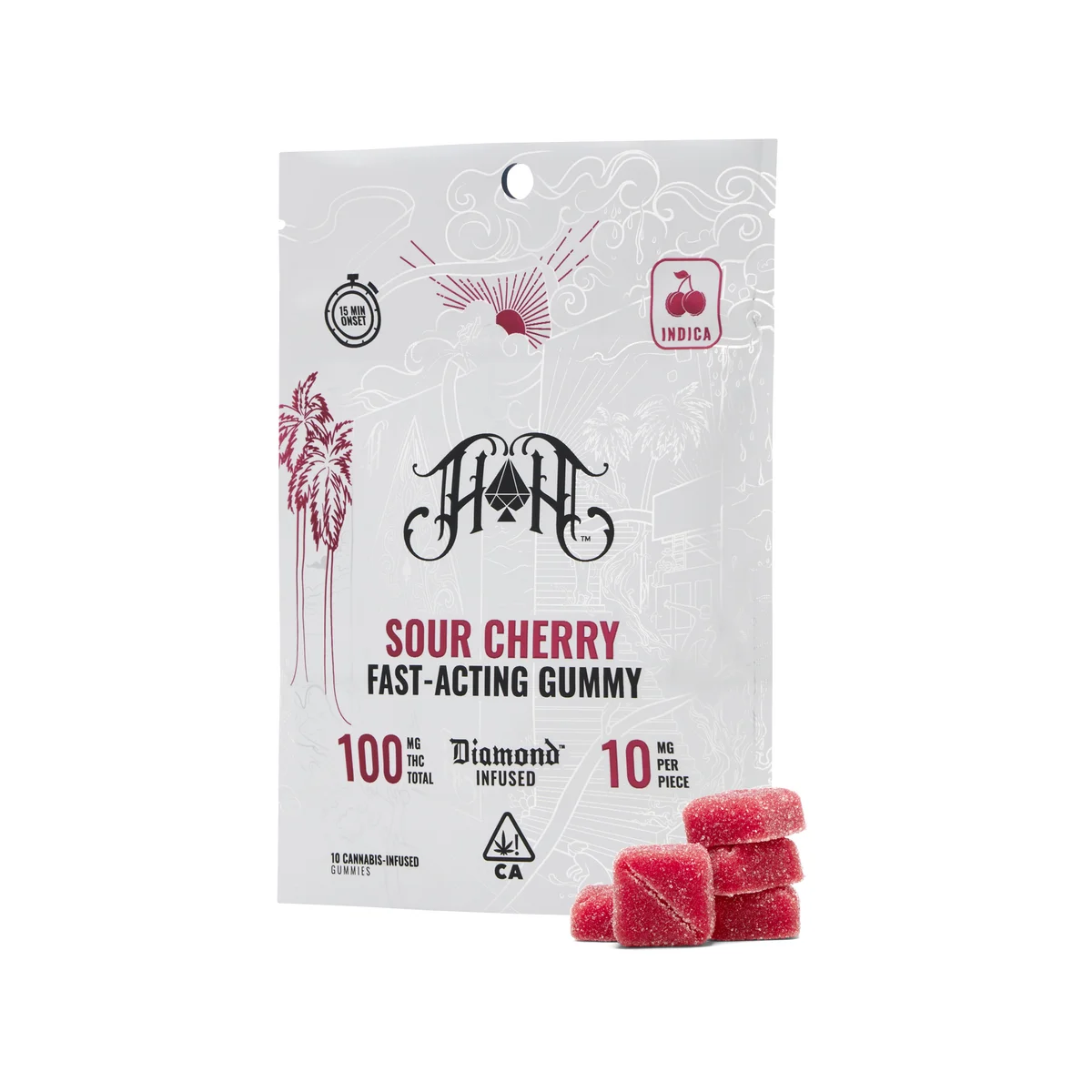 Sour Cherry Gummies 100mg 10pk