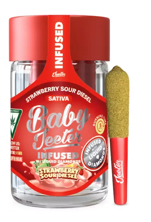 Strawberry Sour Diesel Infused Baby Preroll 5pk