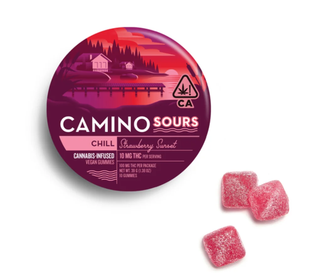 Strawberry Sunset Camino Sours Gummies 10ct 100mg