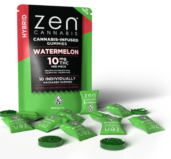 Watermelon Gummies Hybrid 10mg 10pk