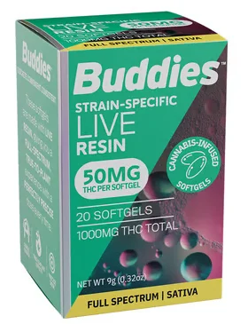  Sativa 50mg Live Resin Capsule 20pc