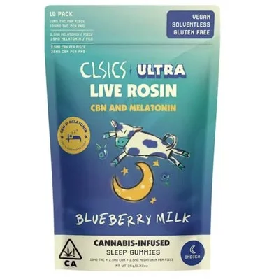 Blueberry Milk Cbn/cbd/thc 10pk Gummies