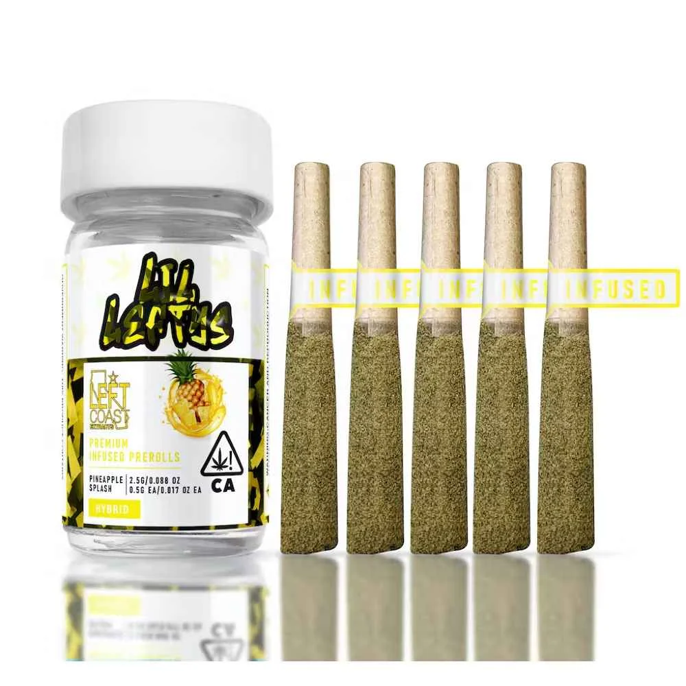 Pineapple Splash Lil Leftys Infused Prerolls 3.75 Jar